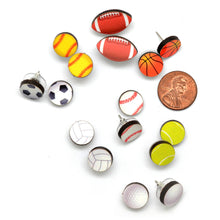 Load image into Gallery viewer, Sporting Balls Stud Earrings - Gift for Athletes - Game Day
