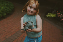 Load image into Gallery viewer, Armadillo Plush Toy – Fair Trade, Organic, Heirloom Soft Toy: Teal/Blue