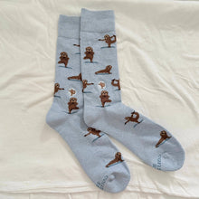 Load image into Gallery viewer, Socks that Support Mental Health -Small (Blue Sloths)