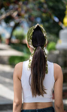 Load image into Gallery viewer, Green Stonewash Solid Color Cap with Headband | Tie at Back