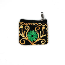 Load image into Gallery viewer, Embroidered Floral Coin Purse