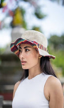 Load image into Gallery viewer, Natural Hemp Hat with Band Trim Edge
