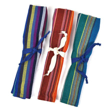 Load image into Gallery viewer, Zero Waste Artisan Made Utensil Wrap: Cobalt