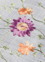 Load image into Gallery viewer, Gray Rajika Embroidered Floral Shawl