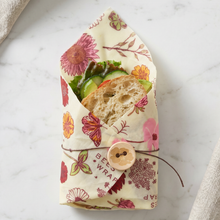 Load image into Gallery viewer, Bees Wrap Reusable Beeswax Sandwich Wrap -Meadow Magic Print