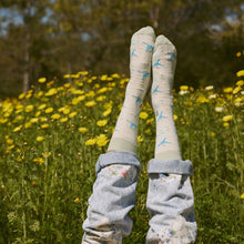 Load image into Gallery viewer, Socks that Protect Pollinators - Medium (Beige Hummingbirds)