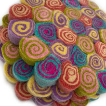 Load image into Gallery viewer, Salt Water Taffy Felt Swirl Trivet