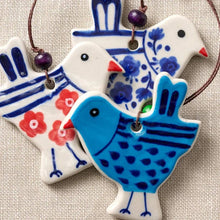 Load image into Gallery viewer, Hand Painted Ceramic Bird Ornament