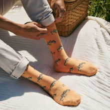 Load image into Gallery viewer, Socks that Protect Zebras - Medium (Orange Zebras)