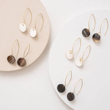 Load image into Gallery viewer, Simple Circle Earrings - Black