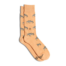 Load image into Gallery viewer, Socks that Protect Zebras - Small (Orange Zebras)