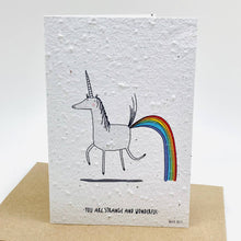 Load image into Gallery viewer, Growing Paper greeting card - Strange and Wonderful: Plastic Sleeve