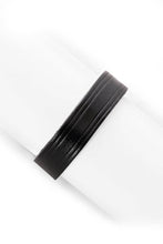Load image into Gallery viewer, Black Adjustable Leather Bracelet from Kenya - Wide