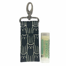 Load image into Gallery viewer, Lip Balm Bag - Cat Prints - Black
