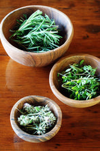 Load image into Gallery viewer, Set of Three Wild Olive Wood Condiment Bowls
