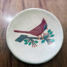 Load image into Gallery viewer, Winter Cardinal Ceramic Ring Dish