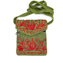 Load image into Gallery viewer, Embroidered Floral 3-Pocket Shoulder Bag