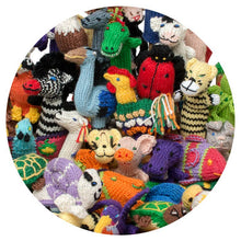 Load image into Gallery viewer, Animal Mix Organic Cotton Finger Puppet