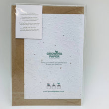 Load image into Gallery viewer, Growing Paper greeting card - Blue Bird: Plastic Sleeve