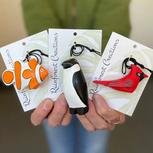 Load image into Gallery viewer, Mini Ruby-Throated Hummingbird Balsa Ornament