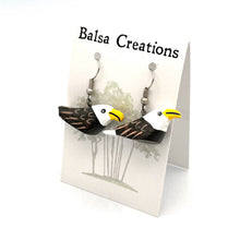 Load image into Gallery viewer, Bald Eagle Balsa Earrings