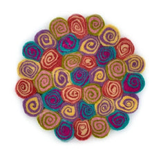 Load image into Gallery viewer, Salt Water Taffy Felt Swirl Trivet