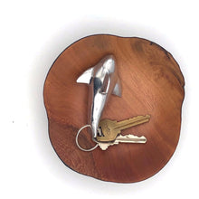 Load image into Gallery viewer, Recycled Aluminum Great White Shark Keychain