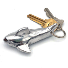Load image into Gallery viewer, Recycled Aluminum Great White Shark Keychain