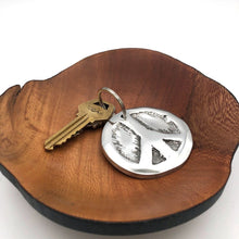 Load image into Gallery viewer, Recycled Aluminum Peace Sign Keychain