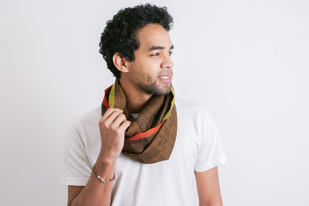 Infinity Scarf with Rhombus Design