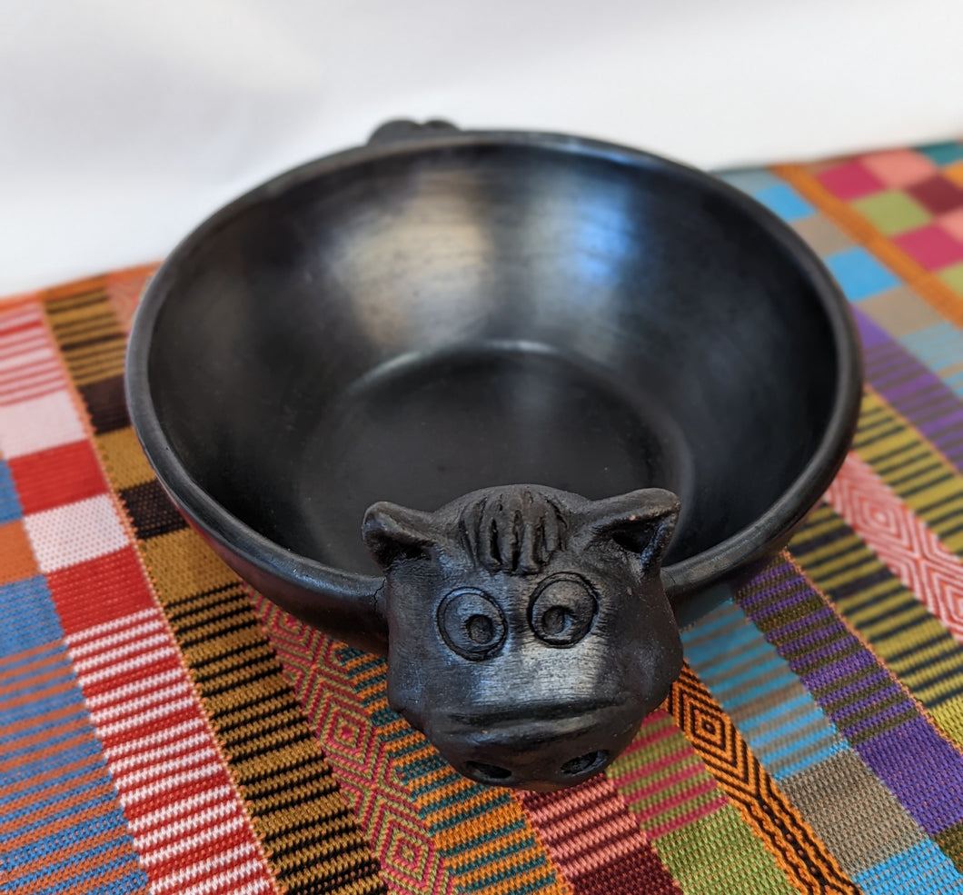 Black Ceramic Animal Bowl