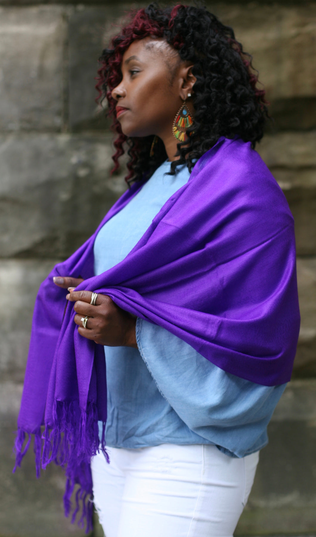 Solid Colored Dress Scarf - Various Colors