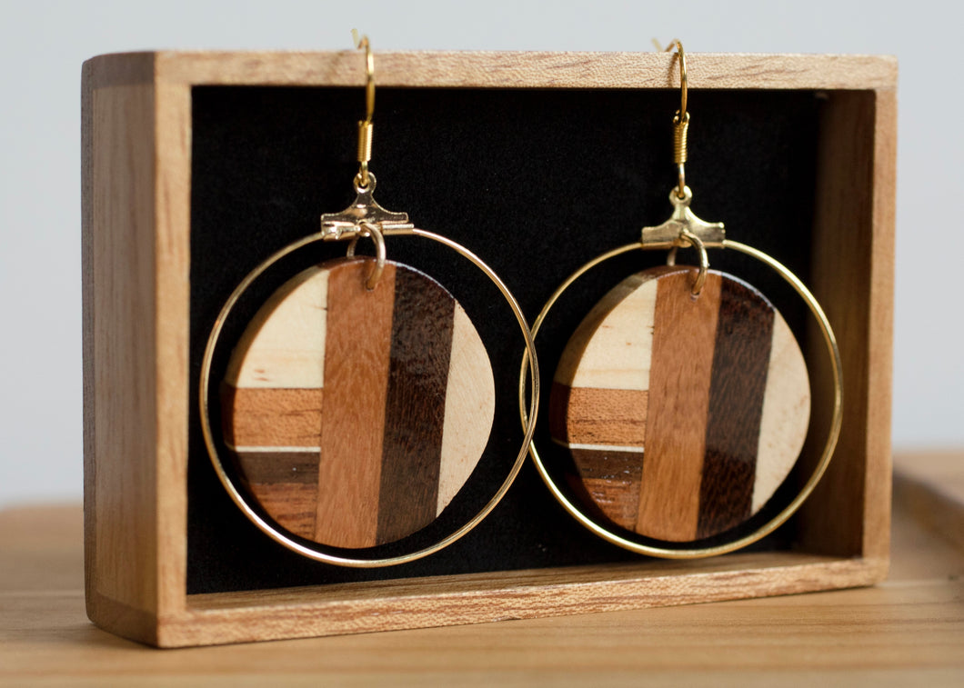 Taracea Dangle Circle Earrings (w/wire)