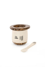 Load image into Gallery viewer, Coconut and Cow Bone Salt Cup with Spoon
