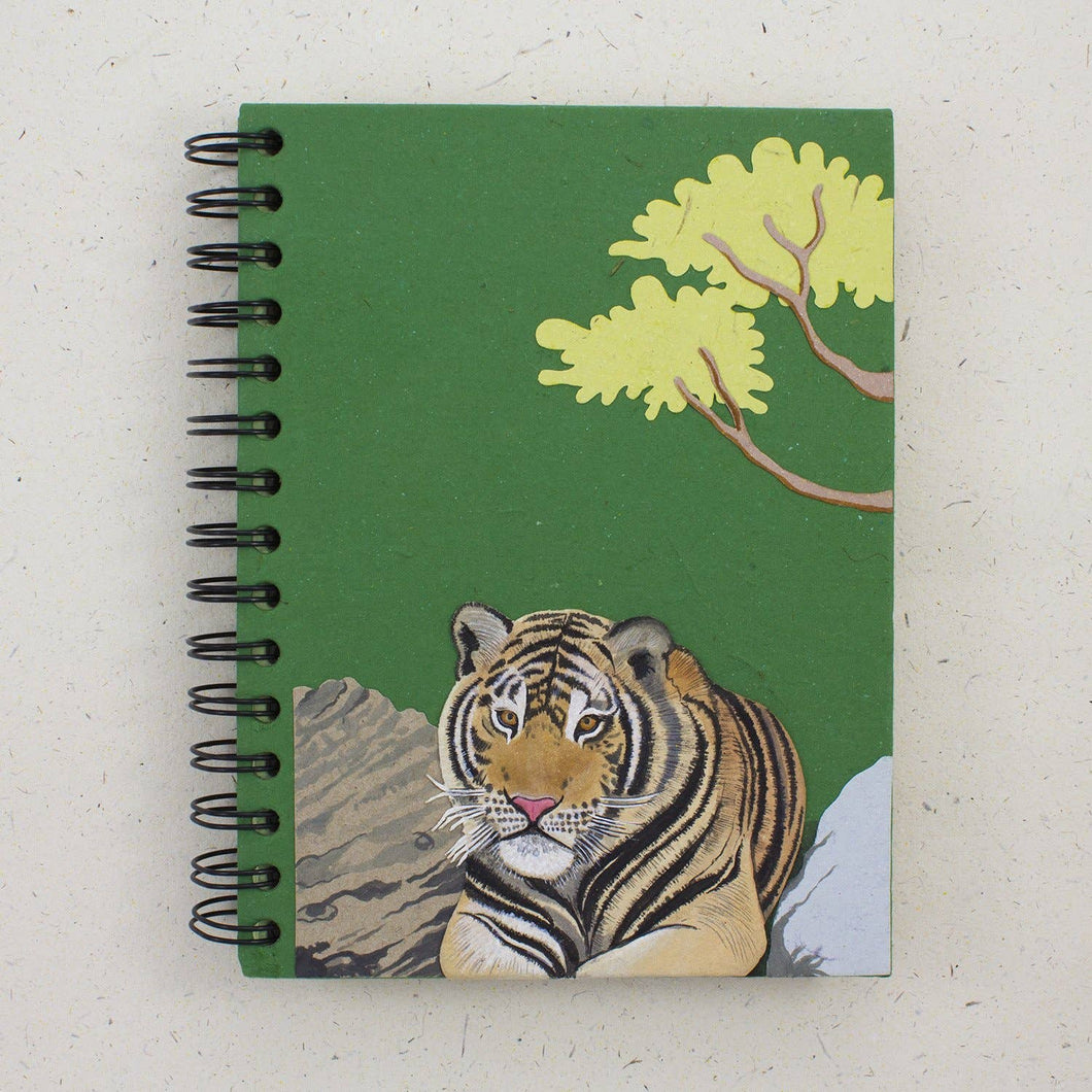 Large Notebook - Tiger Dark Green