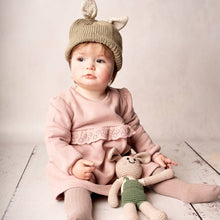Load image into Gallery viewer, Baby &amp; Toddler Bunny Hat – Knit Handmade, Organic Cotton: Medium
