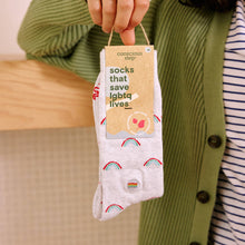 Load image into Gallery viewer, Socks that Save LGBTQ Lives - Medium (Radiant Rainbows)

