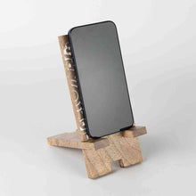 Load image into Gallery viewer, Vasai Mango Wood Phone Stand - Mandala *
