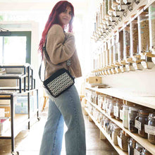 Load image into Gallery viewer, Small Crossbody - Retro Prints - Camera Bag Crossbody : Forest Green
