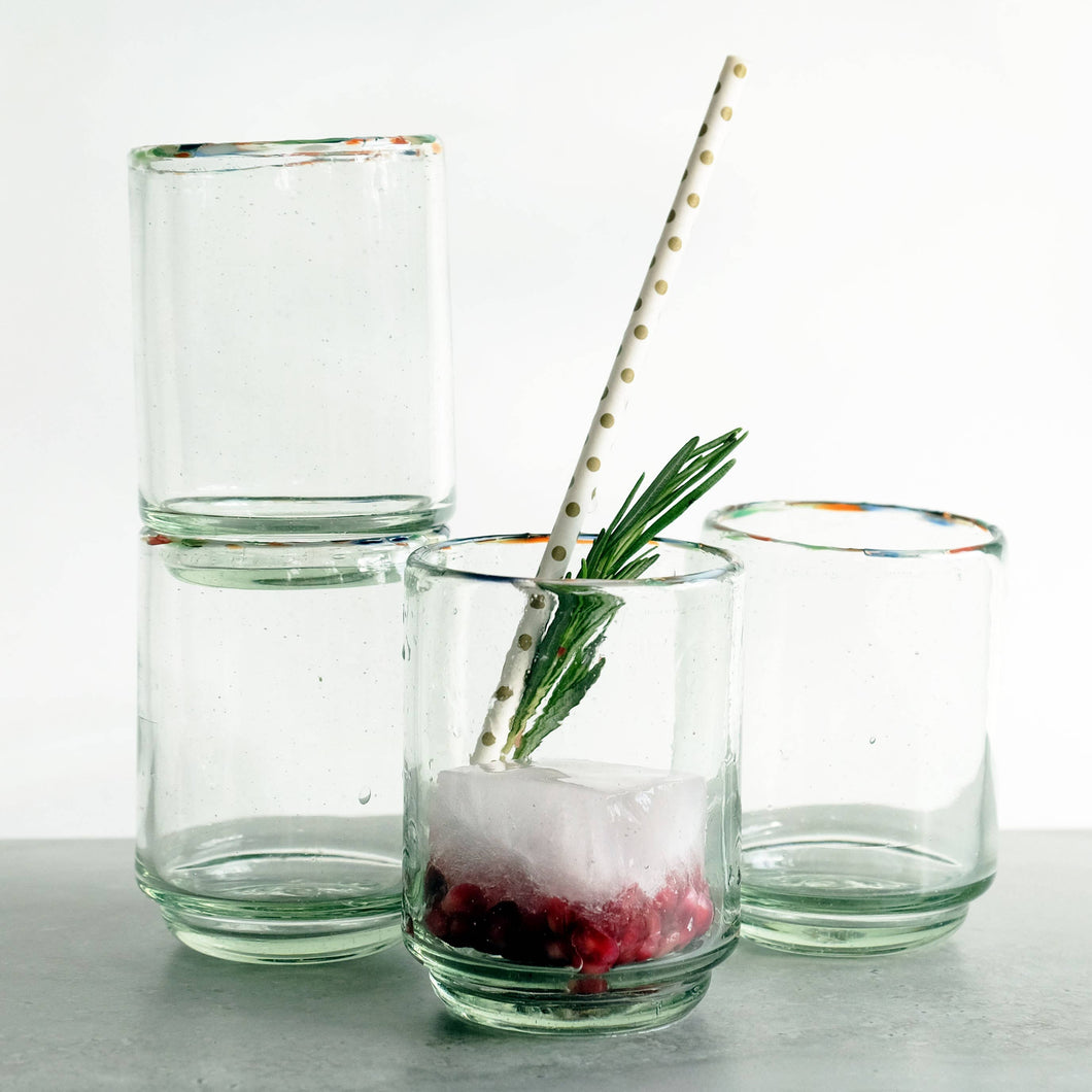Med Multi Rim Stacking Glass (Set of 4)