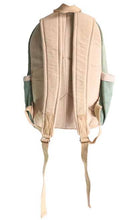 Load image into Gallery viewer, Hemp Cotton Backpack in Olive Green and Light Brown
