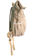 Load image into Gallery viewer, Natural Hemp Roll-Up Top Backpack
