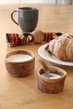 Load image into Gallery viewer, Rustic Kenyan Wild Olive Wood Cream &amp; Sugar Set
