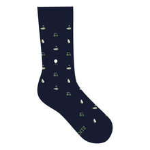Load image into Gallery viewer, Socks that Support Youth Sports - Small (Navy Golf Course)
