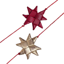 Load image into Gallery viewer, Red &amp; Gold Palm Star Garland
