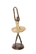 Load image into Gallery viewer, Golden Ballerina in Relevé Burkina Bronze Sculpture
