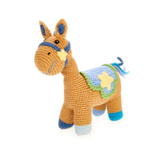 Load image into Gallery viewer, Horse Plush Toy – Handmade Organic Cotton Soft Toy : Blue
