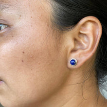 Load image into Gallery viewer, Lapis Lazuli Sterling Silver Stud Earrings
