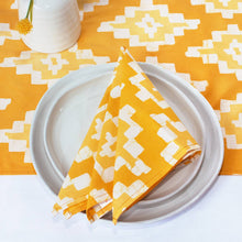 Load image into Gallery viewer, Napkin: Ikat - Gold-Organic
