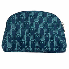 Load image into Gallery viewer, Cat Print Cosmetic Case - Gift for Cat Lovers - Fair Trade: Black
